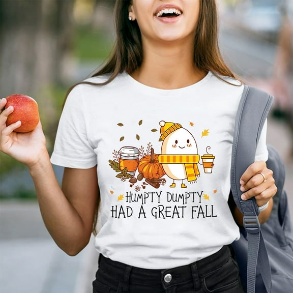 Humpty Dumpty Had A Great Fall T-Shirt, Funny Autumn Teacher Shirt, Fall Classroom Tee for Educators, Thanksgiving School Outfit Unisex