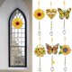 thumbnail image 1 of 6PCS Diamond Painting Suncatcher Wind Chime Sunflower Diamond Painting Kits 5D Double Sided Hanging Ornaments with Crystal Pendant for Adults Kids Home Garden Window Decoration, 1 of 6