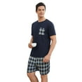 thumbnail image 2 of Men's Short Sleeve Short Pants Set Casual Printed Loose Fit Round Neck, 2 of 6