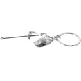 thumbnail image 4 of Llavero de metal, llavero de esgrima, llavero deportivo, llavero colgante, recuerdo para aficionados a la esgrima., 4 of 6