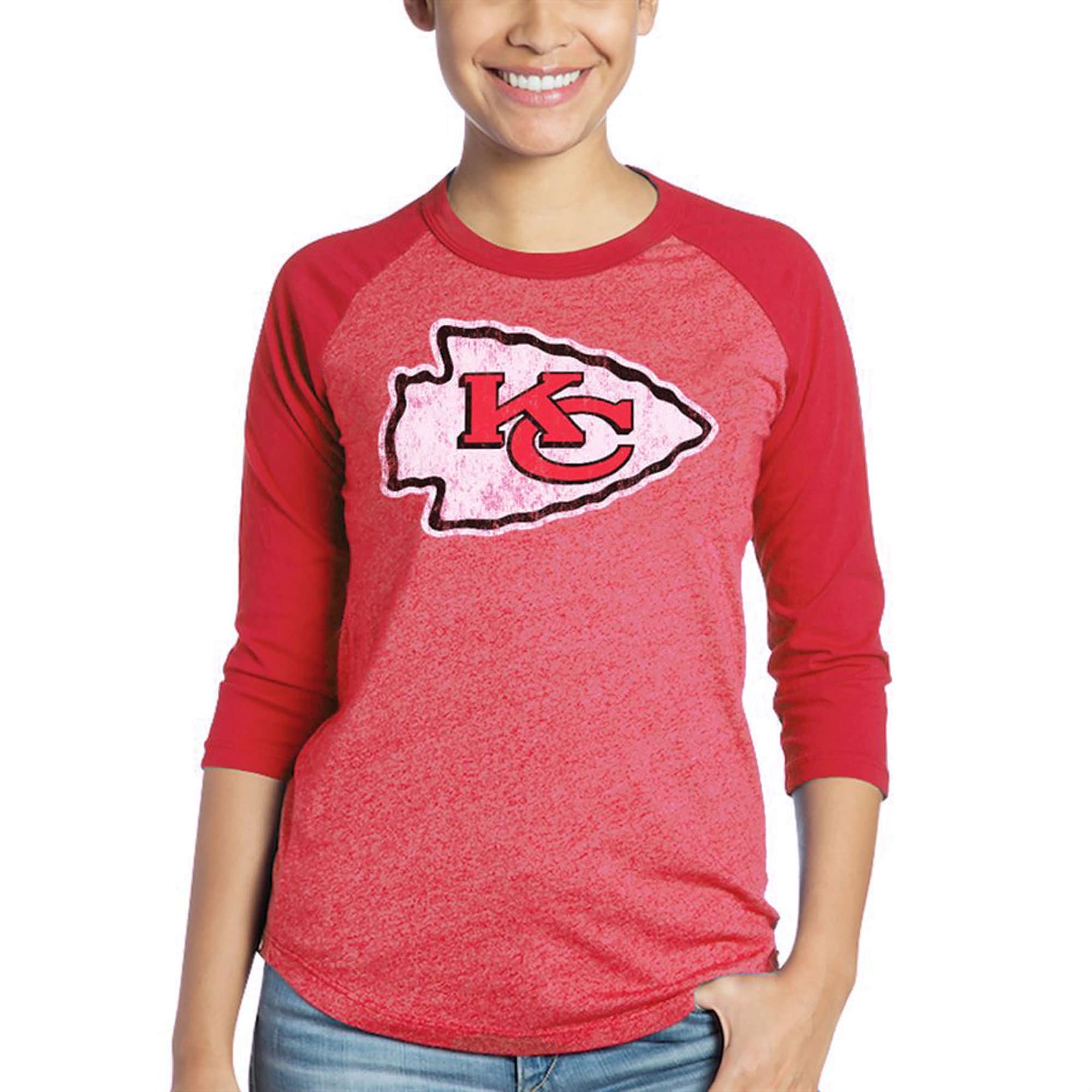 New Kansas City Chiefs Women's T-Shirt Primary Colour Logo T-Shirt Red 