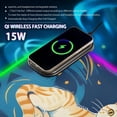 thumbnail image 2 of Wireless Charging Mouse Pad Large RGB Gaming Desk Mat 13 Light Modes Mousepad 31.5x11.8 Cartoon Cats and Starry Sky, 2 of 6