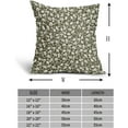 thumbnail image 4 of Olive Green Beige Daisy Floral Pillow Covers 16X16 Inch Vintage Flowers Decorative Pillow Cases Set of 2 Block Print Cotton Linen Throw Pillows Farmhouse Decor For Couch Porch Bed Cushion Outdoor, 4 of 6