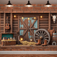 thumbnail image 6 of Rustic Design Cowboy Banner Western Theme Decoration Vintage Wooden Elements for Western Party Theme Party Cowboy Event, 6 of 9