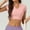 Pink, variant on QUNYINEY Short Sleeve T Shirts for Women Athletic Solid V Neck Tops Workout Slim Summer Crop Womens Tops