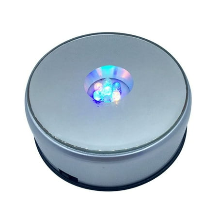 

Colorful 3D Home USB Crystal Lamp Holder LED Crystal Light Stand Changing Light Stand LED Display Base B