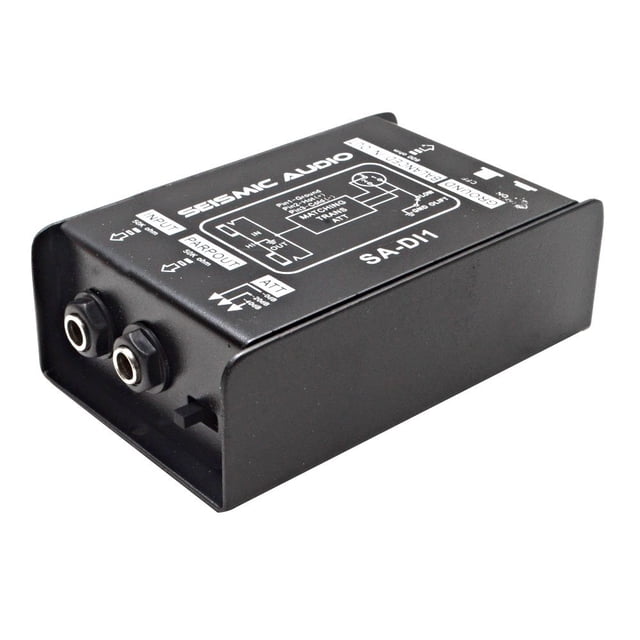 Seismic Audio - Passive Direct Box w/ Ground Left and Attenuator Switch DI Box