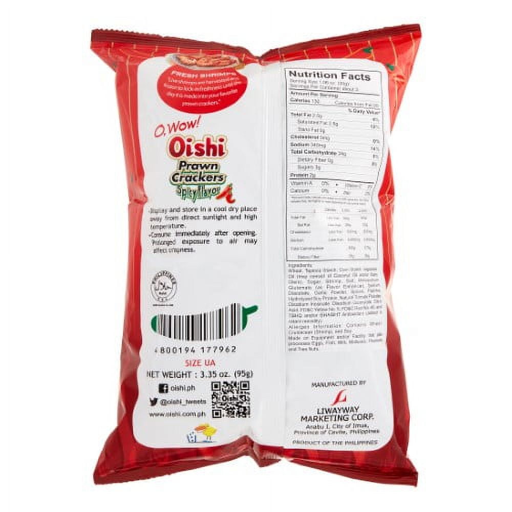 Oishi Spicy Prawn Crackers, 100g
