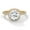 Rose, variant on Round Real Moissanite Halo Engagement Ring in 14K Gold Plated
