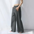 thumbnail image 4 of Gytharion Women's Sweatpants Fashion Solid Casual Elastic Waist Drawstring Lounge Pant Fall Comfy Baggy Wide Leg Pant with Pockets, 4 of 6