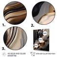 thumbnail image 3 of Designart "Gold And Black Marble Mirage I" Abstract Marble Wall Art Living Room, 3 of 5