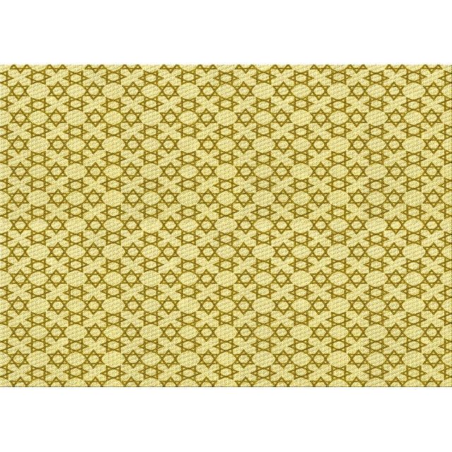 Ahgly Company Tapis d'Intérieur Lavables en Machine Rectangulaire Transitionnel Brun Caramel, 7' x 10'