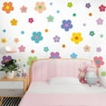 thumbnail image 5 of Cheapark Colorful Flower Wall Stickers Vibrant Removable Reusable Decor For Bedroom Headboards Wardrobes All Ages Home Valentine's Day Easter, 5 of 8