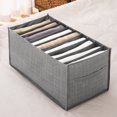 thumbnail image 4 of Caja De Almacenamiento De Jeans, Organizador De Cajones De Ropa De Tela No Tejida, Contenedor De Almacenamiento De Ahorro De Espacio Para Ropa Interior De Jeans Muyoka Hogar, 4 of 7