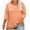 Orange, variant on HongQid Plus Size Tops for Womens 3/4 Sleeve Casual T Shirts Loose Fit Tunic Round Neck Blouse