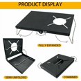 thumbnail image 2 of Mini Foldable Picnic Table for Beach, Lightweight Stand for Outdoor Cooker, Kitchen, BBQ (Black)，, 2 of 5