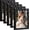 black*5, variant on TAVENE 5 pack,4x6 Picture Frame, Black Frames Display Photo 4x6 without or 3.5x5 with Mat, Gallery Wall Frame Set, Tabletop Display or Wall (Black)