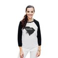 thumbnail image 2 of Thread Tank Home Roots State South Carolina SC Unisex 3/4 Sleeves Baseball Raglan White Black Small, 2 of 4