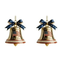 Patriotic Liberty Bell Ornament 250th Anniversary - Handmade Metal USA Commemorative Bell 1776-2026 for Christmas Tree Decor, Collectors Keepsake, Patriotic Home Garden Hanging Decoration