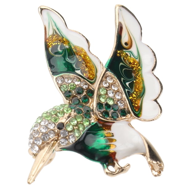 GOOHOCHY 1 broche elegante con forma de colibrí, broche decorativo para el pecho, para niñas y mujeres.