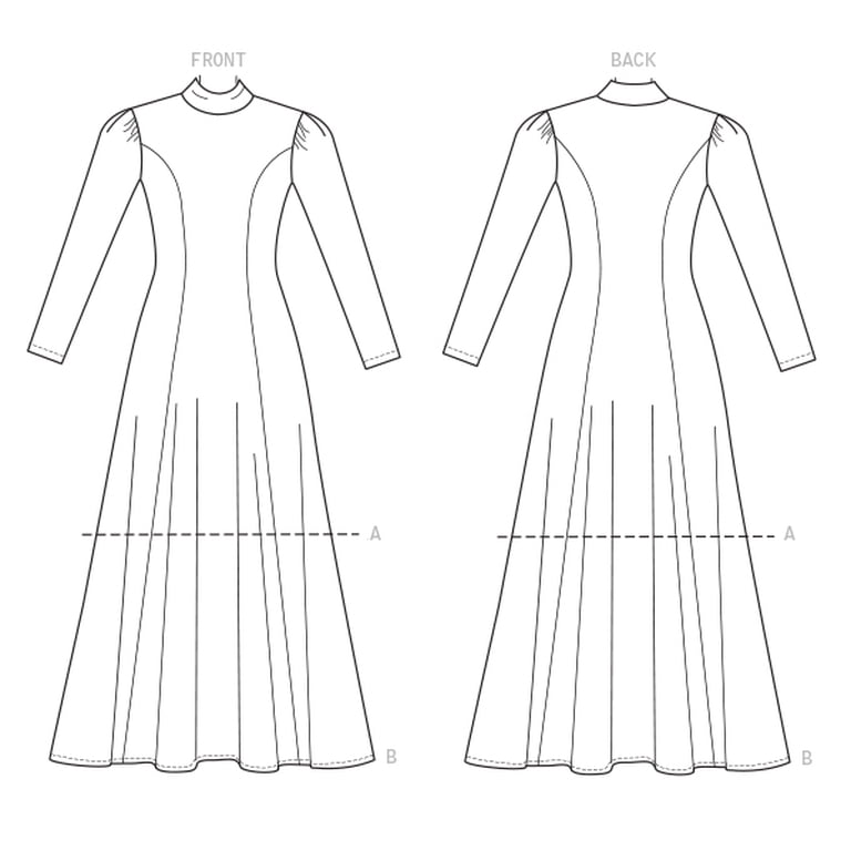 Vogue Patterns Sewing Pattern Misses'/Misses' Petite Knit, Fit-And-Flare  Dresses-14-16-18-20-22 - Walmart.com