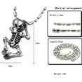 thumbnail image 3 of KATGI Fashion Magical Miniature Ghoul Skeleton Sculpture Pendant Necklace, 3 of 4