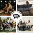 thumbnail image 3 of LAUSAINT HOME Double Camping Chair, Oversized Camping Loveseat with Cup Holder, Black, 3 of 7