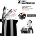thumbnail image 5 of Secura Stainless Steel Double Wall Electric Kettle Water Heater for Tea Coffee w/Auto Shut-Off and Boil-Dry Protection, 1.0L (Black), 5 of 7