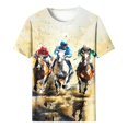 thumbnail image 5 of Youyipin Womens Tops Retro Horse Equestrian Clothing Equestrianism Equestrian T-Shirt Basic Tees Graphic Tees For Women, 5 of 5
