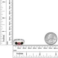 thumbnail image 6 of Gem Stone King 925 Silver and 10K Yellow Gold Pink Tourmaline and Black Sapphire Engagement Ring for Women | 1.90 Cttw | Round 5MM | Gemstone October Birthstone | Size 9, 6 of 6