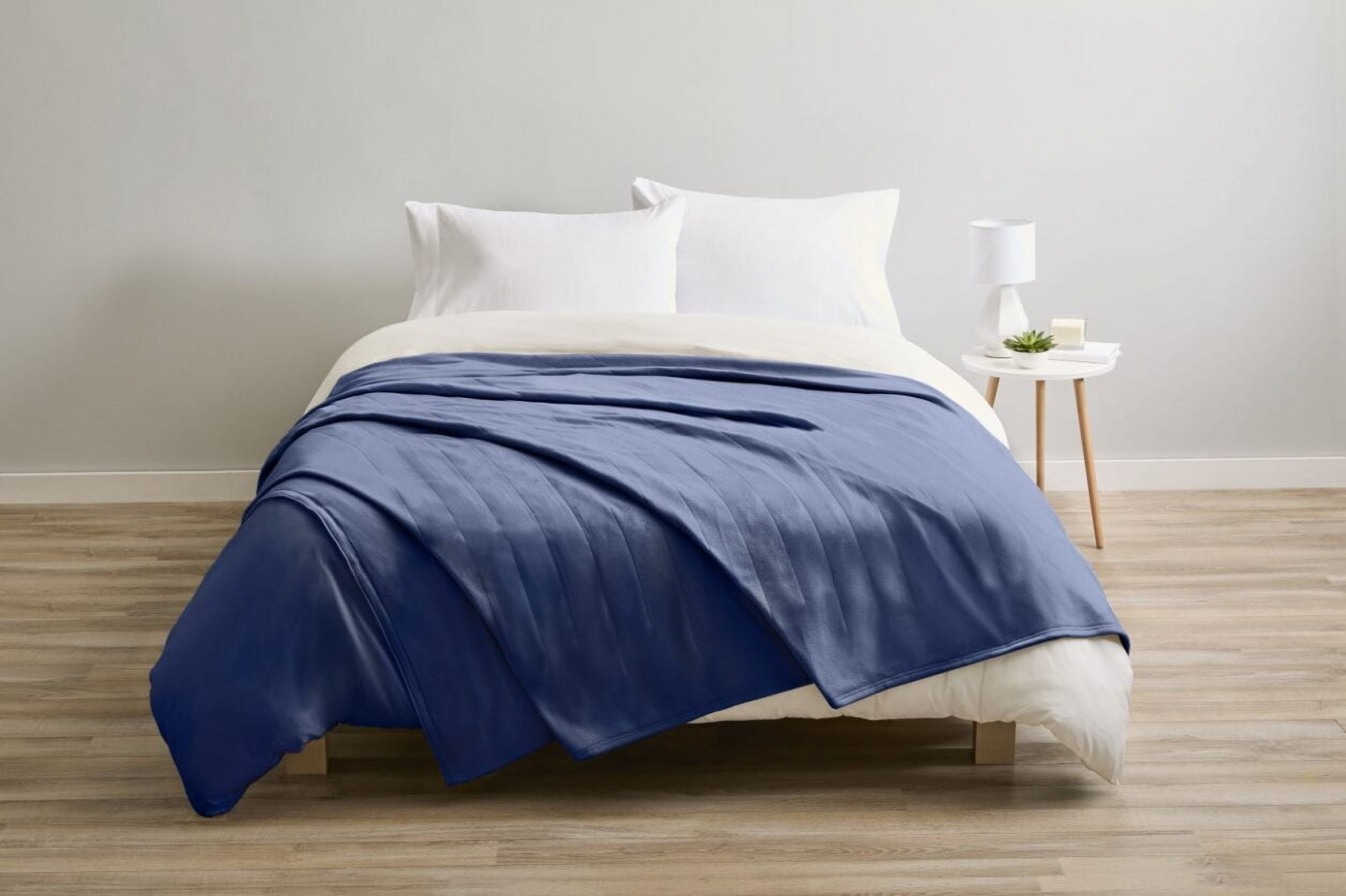Sunbeam Royal Ultra Admiral Blue Heated Blanket 10 Heat Settings, Full