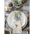 thumbnail image 2 of Spring Botanical Cloth Napkins Set of 4 Reusable Dinner Napkins, Watercolor Leaves Flowers Birds Beige Cocktail Napkin Washable Table Napkins for Wedding/Holiday Party/Baby Shower 20"x20", 2 of 7