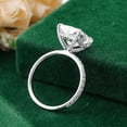 thumbnail image 3 of Blue Jewel 2.3 Ct Lab Diamond Radiant Cut Wedding Rings - 14K White Gold Plated Rings - Modern Radiant Diamond Rings for Women's - Wedding Proposal Rings for Girlfriend - Proposal Delicate Rings, 3 of 8