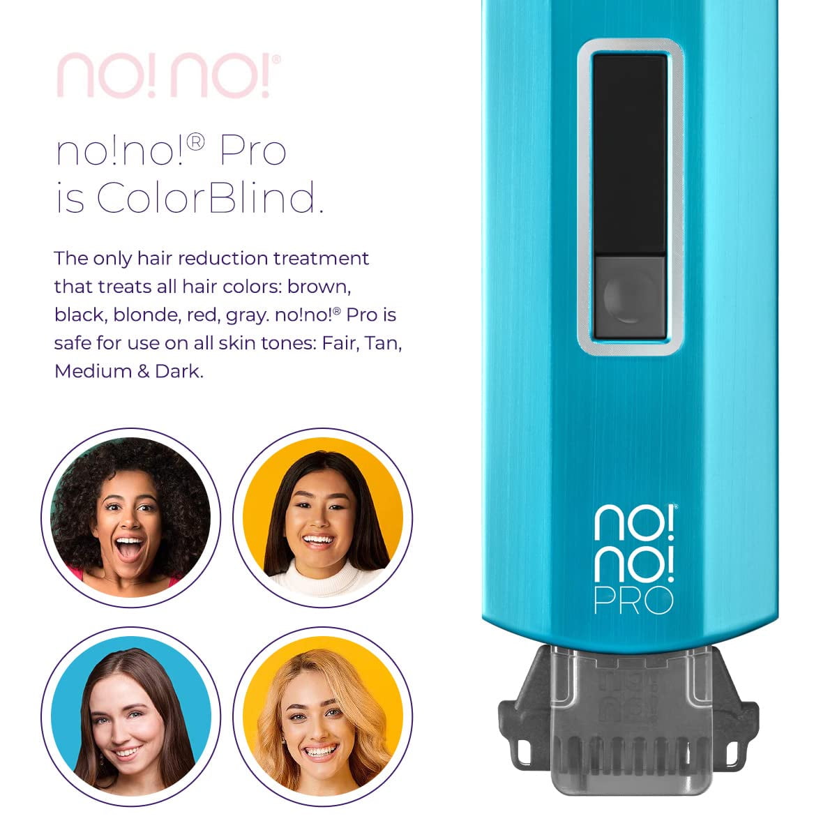 no!no! Pro Hair Removal Epilator, Painless for All Skin Tones