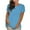 Light Blue, variant on ZQUUVOU Womens Oversized T Shirts Workout Solid Color Short Sleeve Tops Casual Loose Basic Tees Olive Green