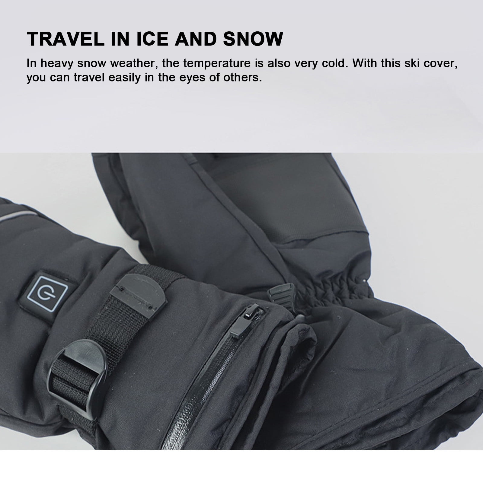 Dwaogom Heated Glove Liners for Men Women, Patchwork Rechargeable Five-finger Heating Gloves Sports Ski Riding Warm Gloves