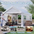 thumbnail image 5 of Mellcom 10x20 Carport ,Outdoor Portable Carport Canopy with Sidewalls all Weather for Car,Storage,Tool room,White, 5 of 10