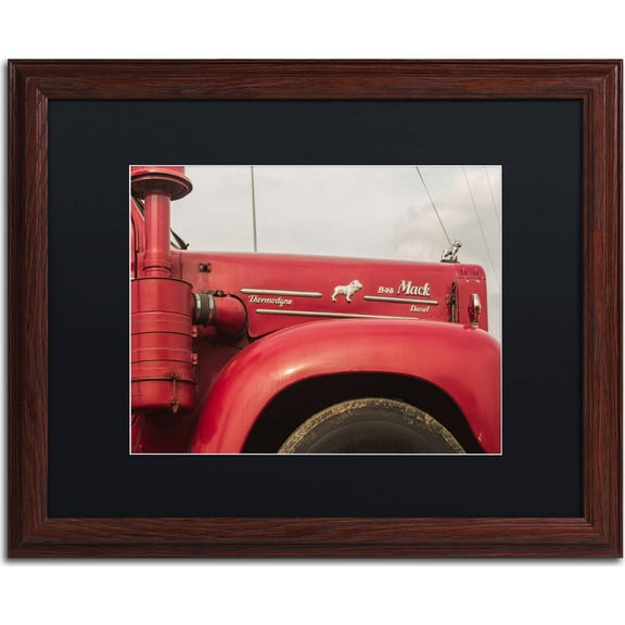 Trademark Fine Art Automotive Matted Framed Art ' Mack Truck ' by Jason Shaffer
