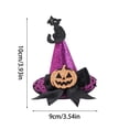 thumbnail image 5 of 2Pcs Halloween Headband Hat, Halloween Mini Pointy Witch Hat Bow Hair Clip For Party Ghost Dress Up, 5 of 7