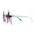 thumbnail image 3 of Retro Funky Star Shape Hippie Plastic Sunglasses Green Pink White Smoke, 3 of 4
