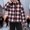 Red, variant on Drovellove Women's Classic Plaid Button Front Coat with Stand Collar | Thick Warm Winter Jacket with Snap Closure, Loose Fit Casual Outerwear, Cozy Cold Weather Style for Commutes