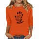 thumbnail image 2 of Heisall Women's Spring Autumn Tops 3/4 Sleeve Round Neck Casual Fashion Blouses Orange Festival Print Shirts, 2 of 4