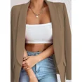 thumbnail image 1 of Women's Office Lightweight Loose Fit Solid Color Blazer Notch Collar Long Sleeve, 1 of 10
