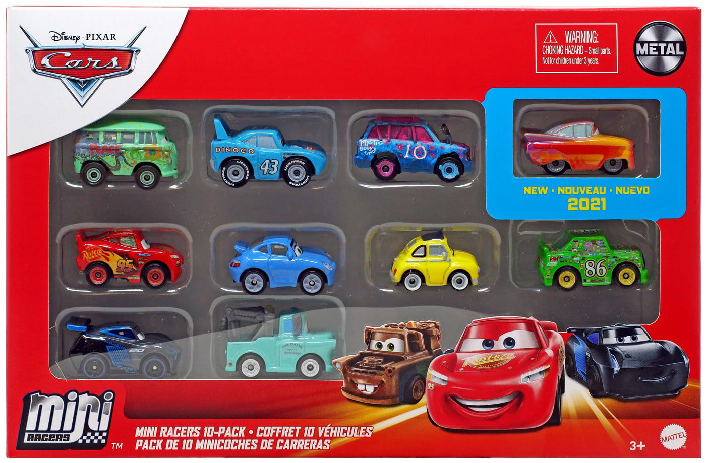 Disney / Pixar Cars Die Cast Mini Racers VARIETY 10Pack