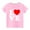 Pink, variant on Lovzfmll T-Shirts for Boys & Girls, Valentine's Heart Print Short Sleeve Top, Casual Loose Fit Pullover Graphic Tees for Toddler 3-4 Years