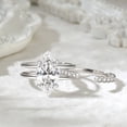 thumbnail image 3 of Bow Jewelry 14K White Gold Plated 1.97 Ct Solitaire Ring - Marquise Cut White Moissanite for Her - Engagement Wedding Ring - Beautiful Choice for Any Special Occasion - Make Her Feel Truly Special, 3 of 10