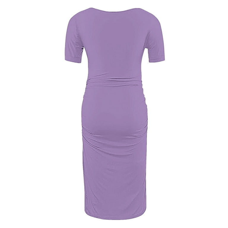 short purple maternity dress Women Ruffle Floral Lace Maternity Dress for Photography Mermaid Off the Shoulder Maternity Dress for Baby Shower Photo Shoot Dress Beach Party Maxi Pregnancy Dresses for Photoshoot Purple-Lace Small at Amazon Women's