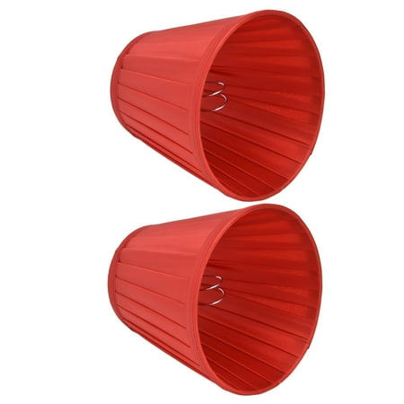 

Double Small Lamp Shade Clip On Bulb Fabric Barrel Lampshade 2 Pcs for Table Chandelier Wall Lamp PX31