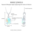 thumbnail image 4 of Oval Ethiopian Opal Solitaire Pendant Necklace with Diamond (1 Carat), 14K White Gold, 4 of 7