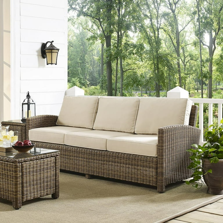 Crosley Bradenton All-Weather Wicker Patio Outdoor Furniture Sofa